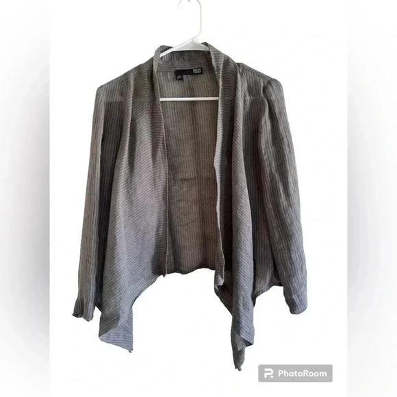 Eileen Fisher linen buttonless cardigan (00893) - Picture 1 of 9